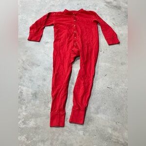 Real Work Wear Kids One Piece Long Underwear Red Bloomers Size Medium 8